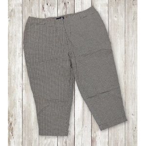 Y2K Vintage Lane Bryant Venezia Black & White Gingham Check Capri Pants